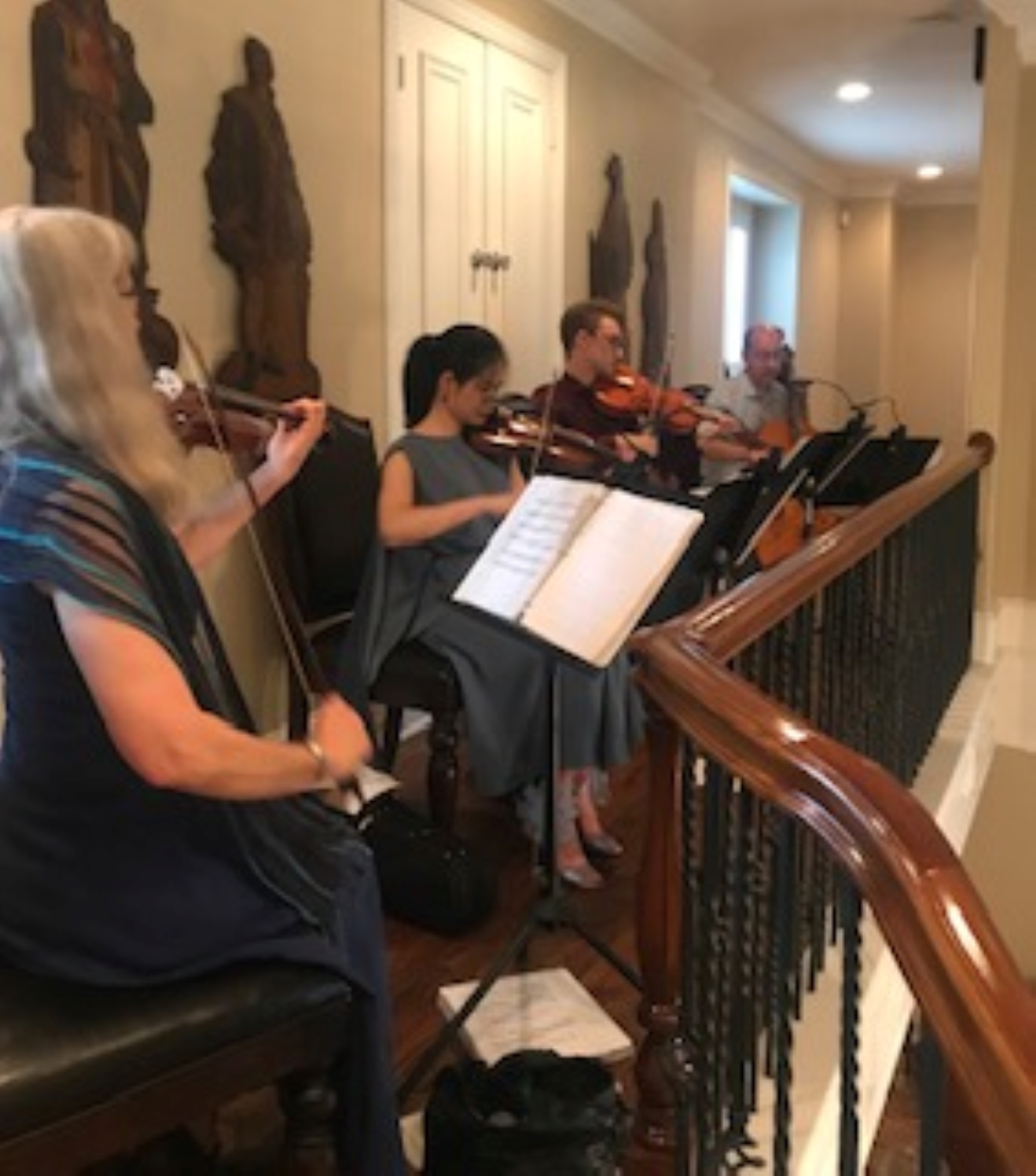 Professional musicians performing at an event